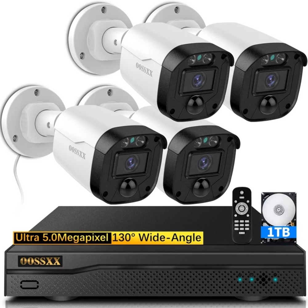 Wired Security Camera System Outdoor Home Video Surveillance Cameras.